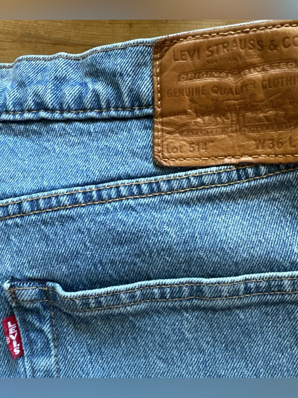 Levi's Big E LVC Levi Vintage Collection Jeans 514 Blue 36x30 Premium Denim
